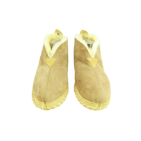 LL Bean Wicked Good Shearling Lined Slipper Boots Brown Suede Size 11 M - Picture 5 of 9